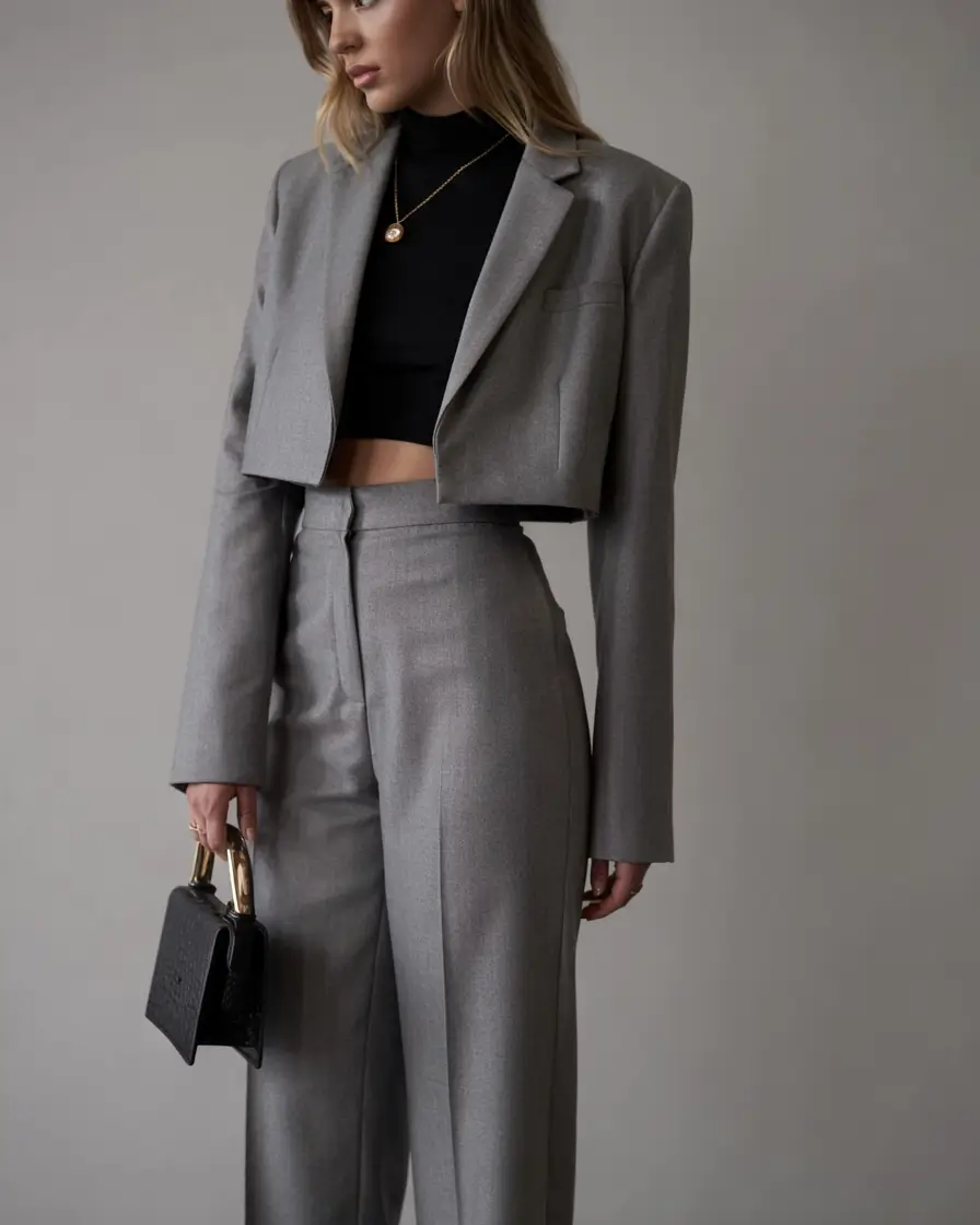 March Outfits - spring Ideas 2026 Modern Tailoring with a Cropped Twist