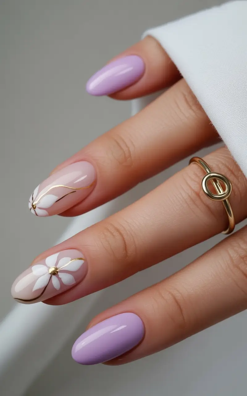 modern spring nail colors 2026 Lavender Petal Whisper