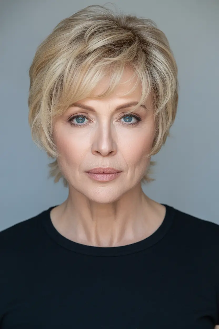 natural spring haircuts for women over 60 2026 Short Sassy Pixie With Soft Tapered Edges