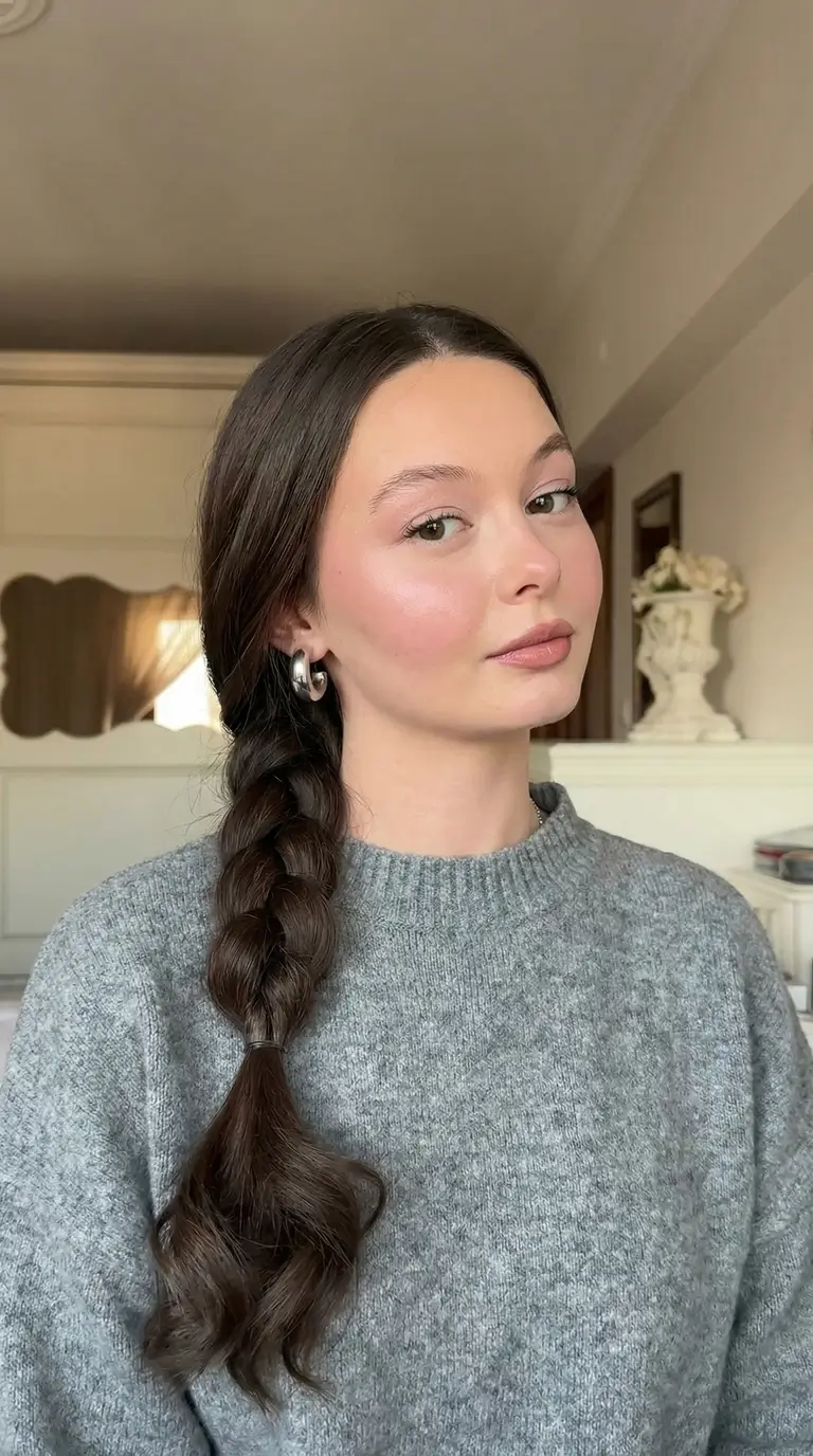 natural spring hairstyles 2026 Loose Side Braid With Soft Romantic Volume