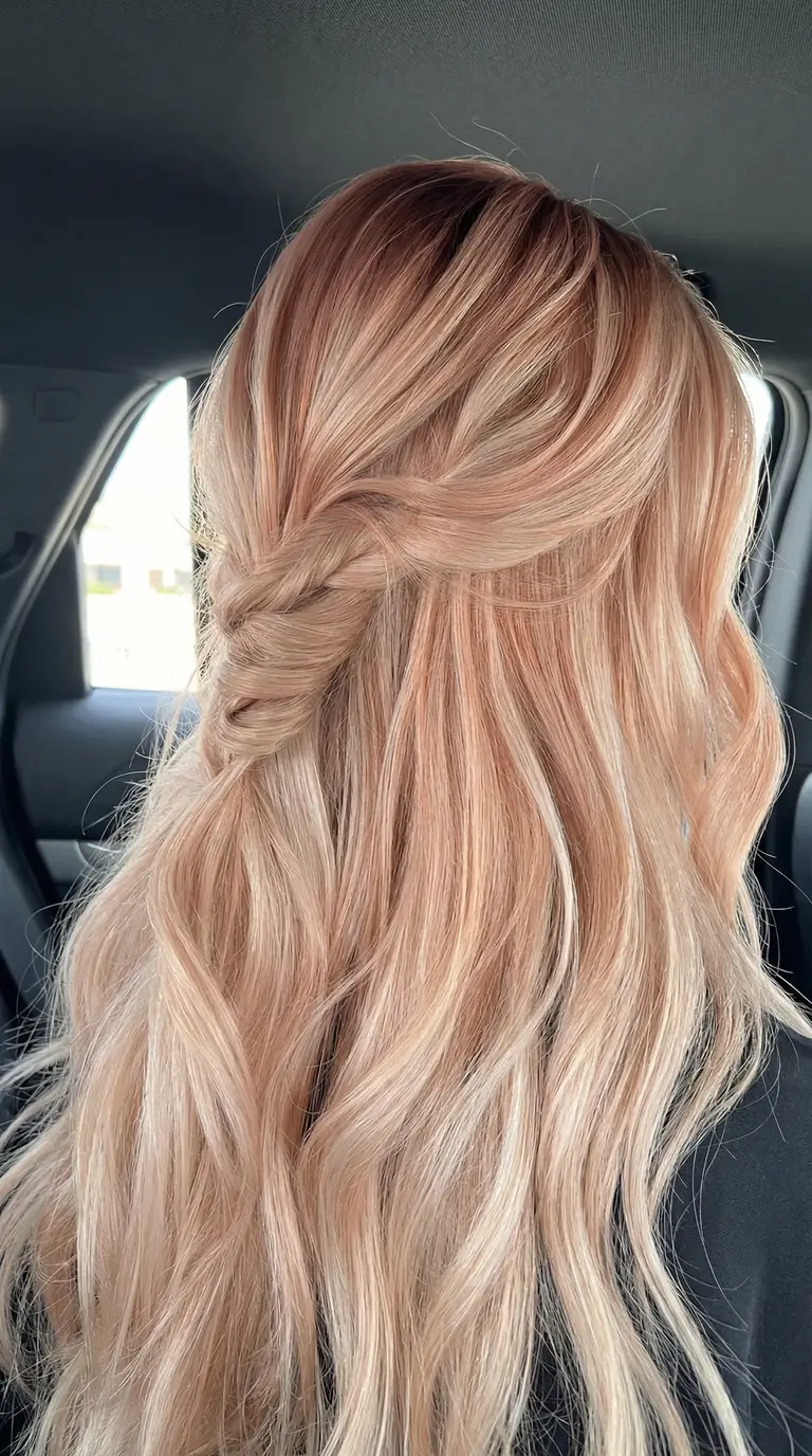 natural spring hairstyles 2026 Flowing Waves With a Twisted Half Up Lift