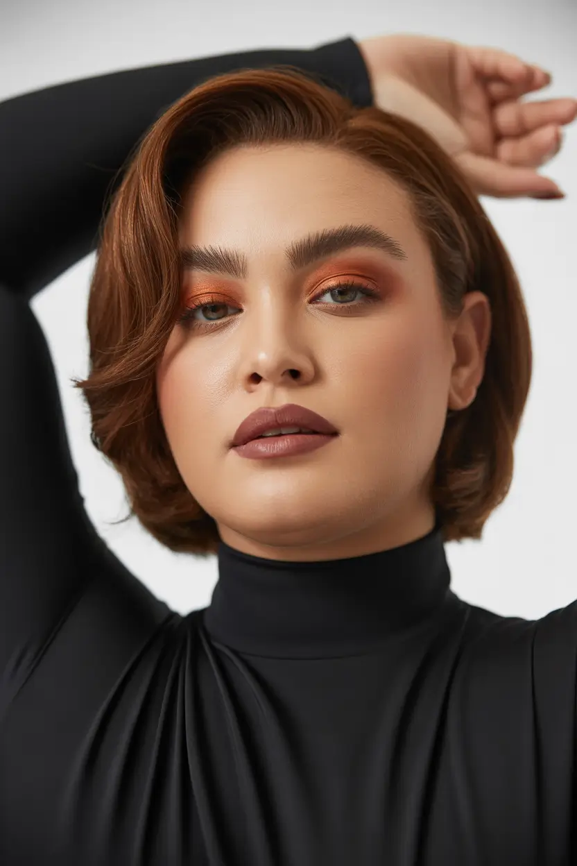 Playful Spring Haircuts for Plus Size Women 2026 Classic Rounded Bob with Sculpted Ends