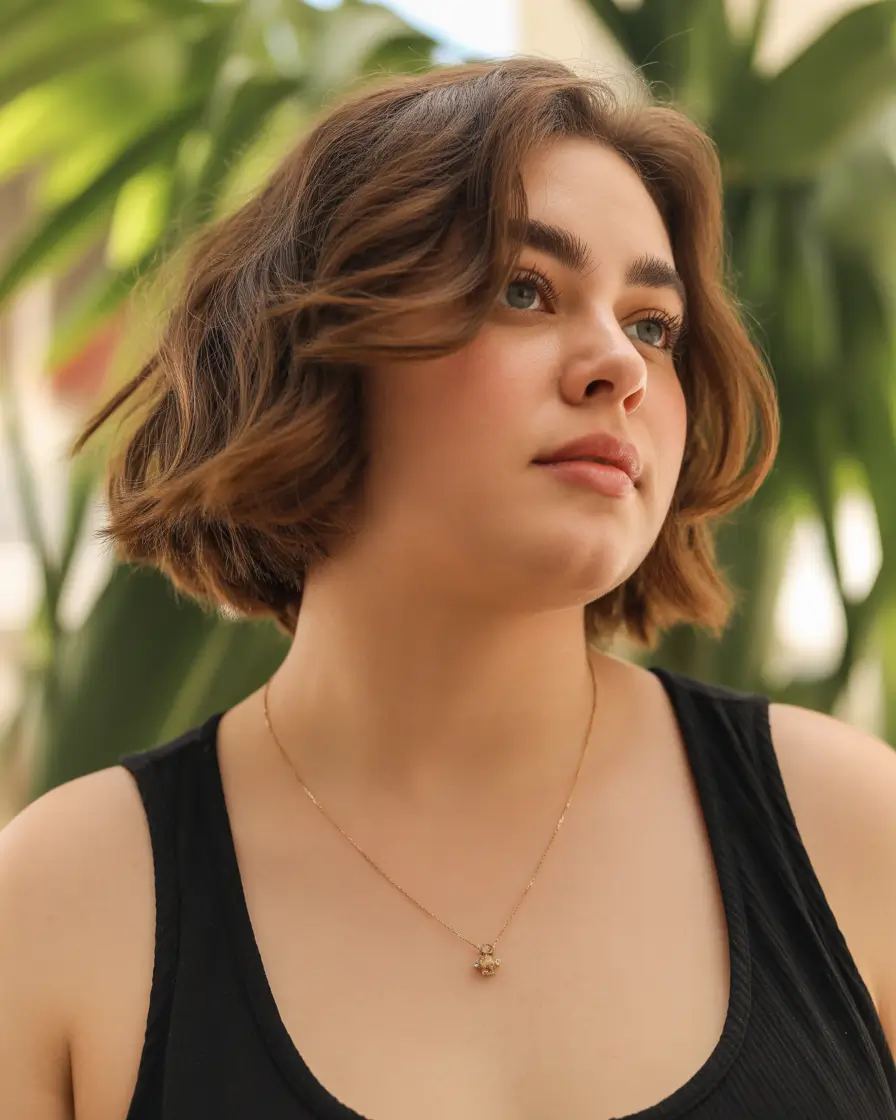 Playful Spring Haircuts for Plus Size Women 2026 Natural Wavy Bob with Airy Spring Texture