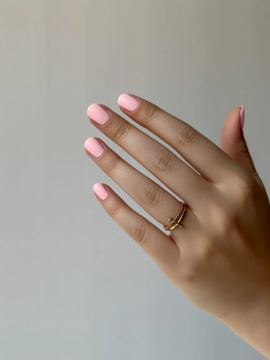 pretty fun spring nails 2026 Classic Soft Pink Elegance for a Fresh Start to Spring