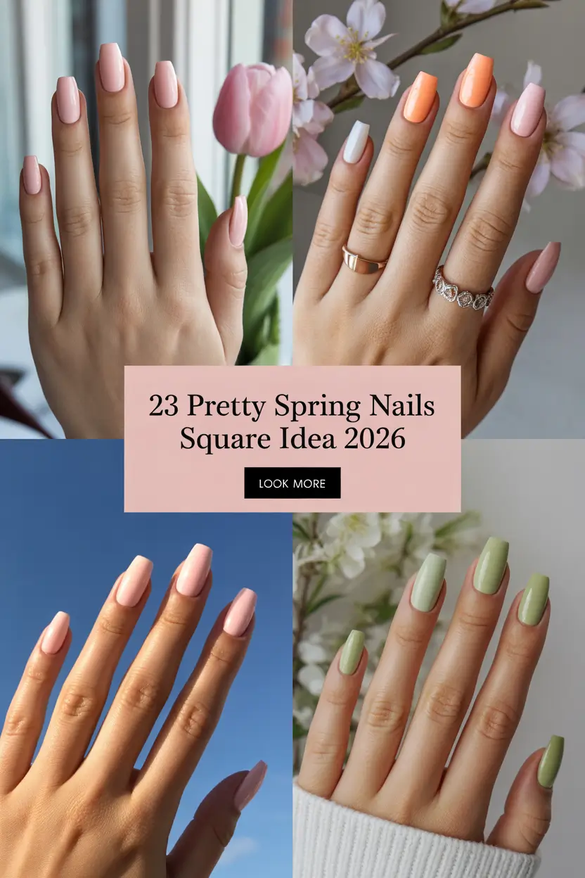 Pretty Spring Nails Square Ideas 2026: Trendy, Elegant & Fresh Designs to Try Now
