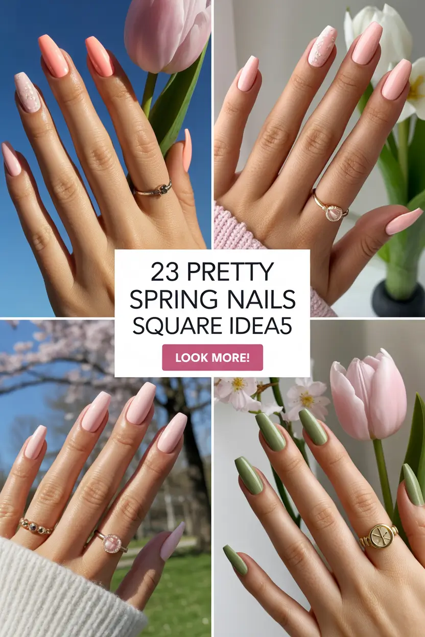 Pretty Spring Nails Square Ideas 2026: Trendy, Elegant & Fresh Designs to Try Now