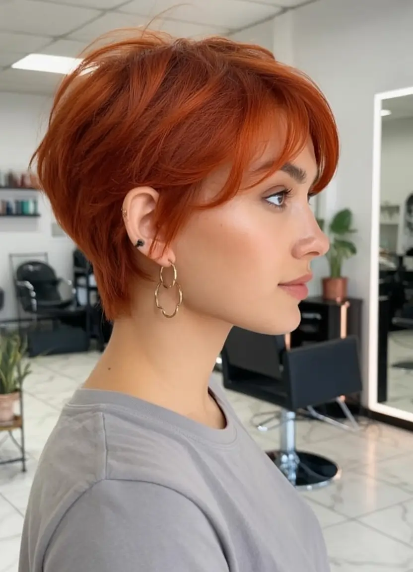 pretty spring pixie 2026 Vibrant Red Pixie With Playful Spring Energy