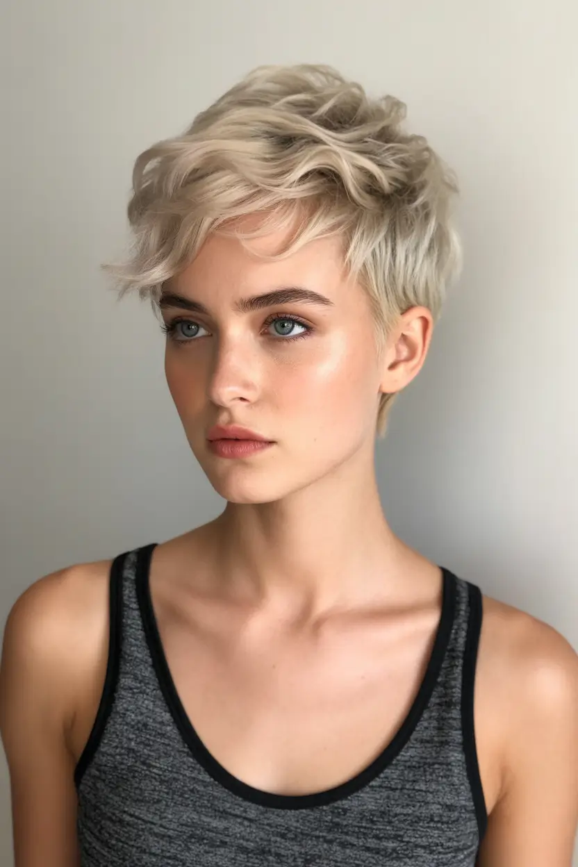 pretty spring pixie 2026 Feathered Platinum Pixie With Airy Movement