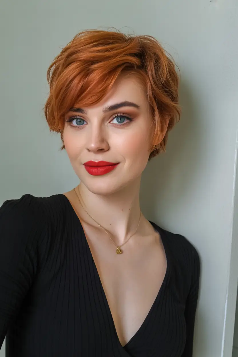 pretty spring pixie 2026 Warm Copper Pixie With Soft Spring Layers