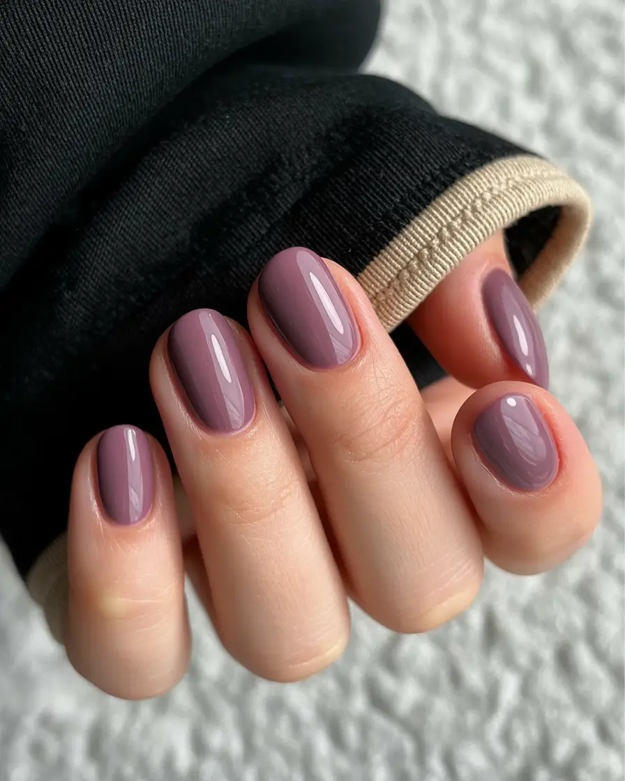 soft early spring nails 2026 Muted Lavender Short Gloss