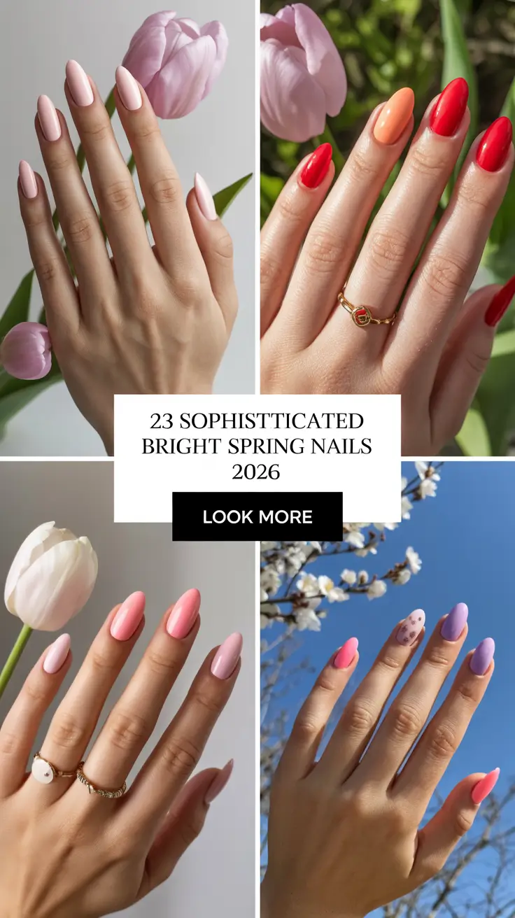 Sophisticated Bright Spring Nails 2026: Fresh Color Palette, Chic Designs & Trendy Ideas