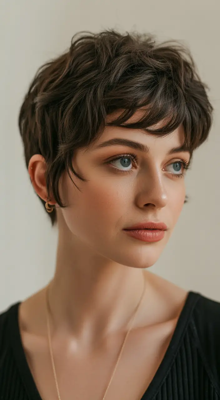 stylish spring mullet haircut for woman 2026 Modern Short Pixie Mullet with Soft Texture