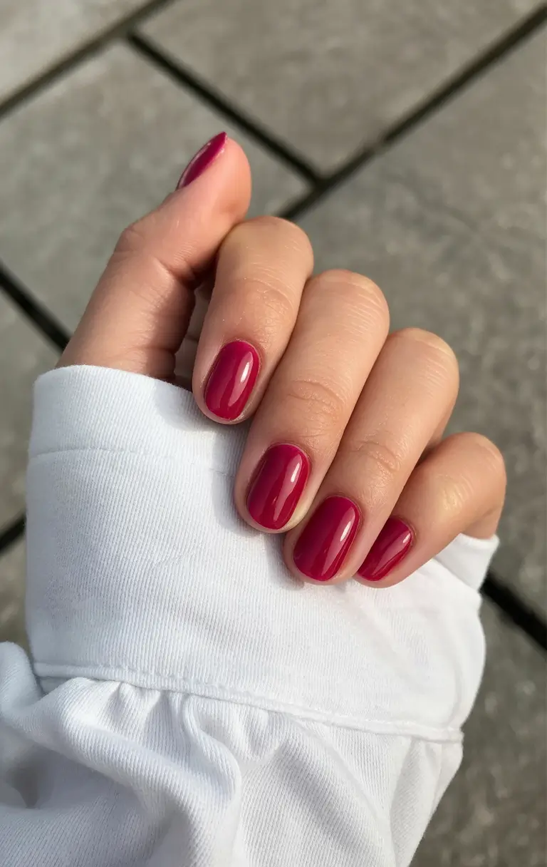 summer spring break nails 2026 Berry Shine Nails That Glow in the Sun