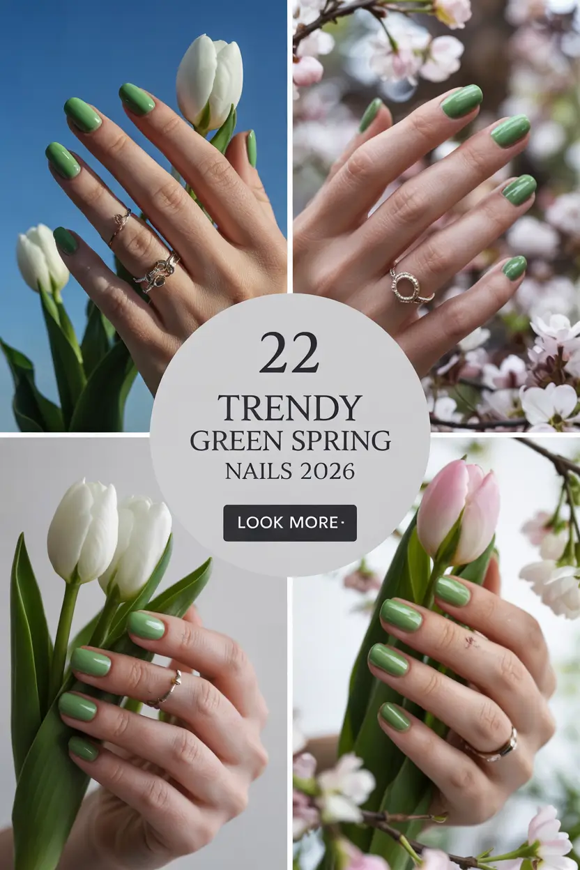 Trendy Green Spring Nails 2026: Fresh Ideas in Sage, Mint & Emerald Designs