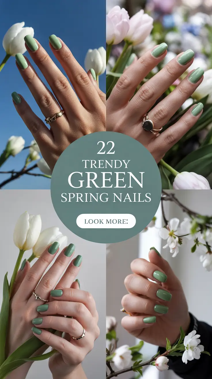 Trendy Green Spring Nails 2026: Fresh Ideas in Sage, Mint & Emerald Designs