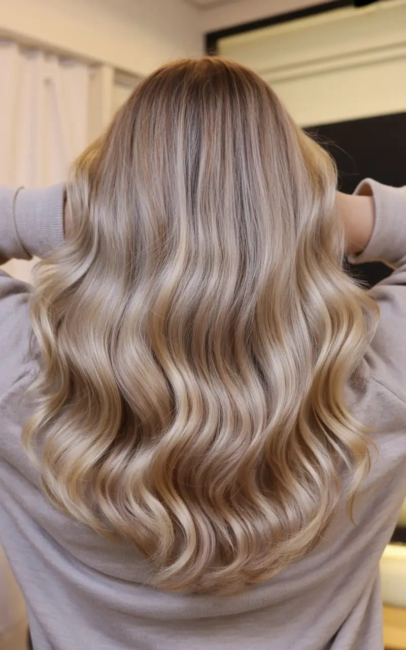 vibrant spring brown hair color 2026 Soft beige blonde with seamless brunette to blonde transition