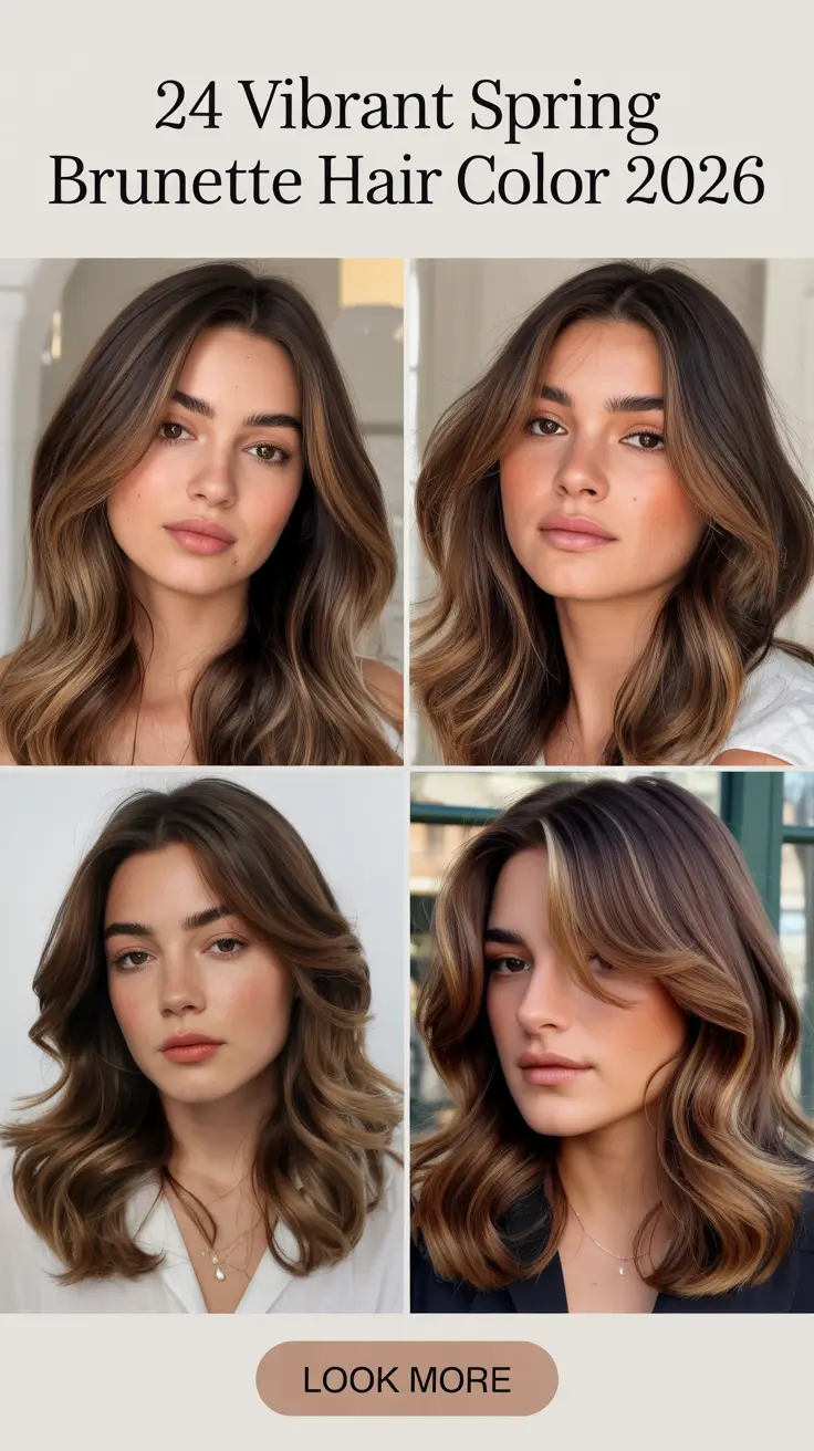 Vibrant Spring Brunette Hair Color 2026: Fresh Warm Browns & Trend Ideas for the New Season