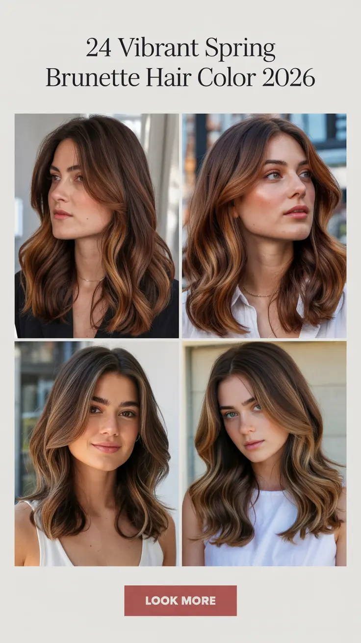 Vibrant Spring Brunette Hair Color 2026: Fresh Warm Browns & Trend Ideas for the New Season